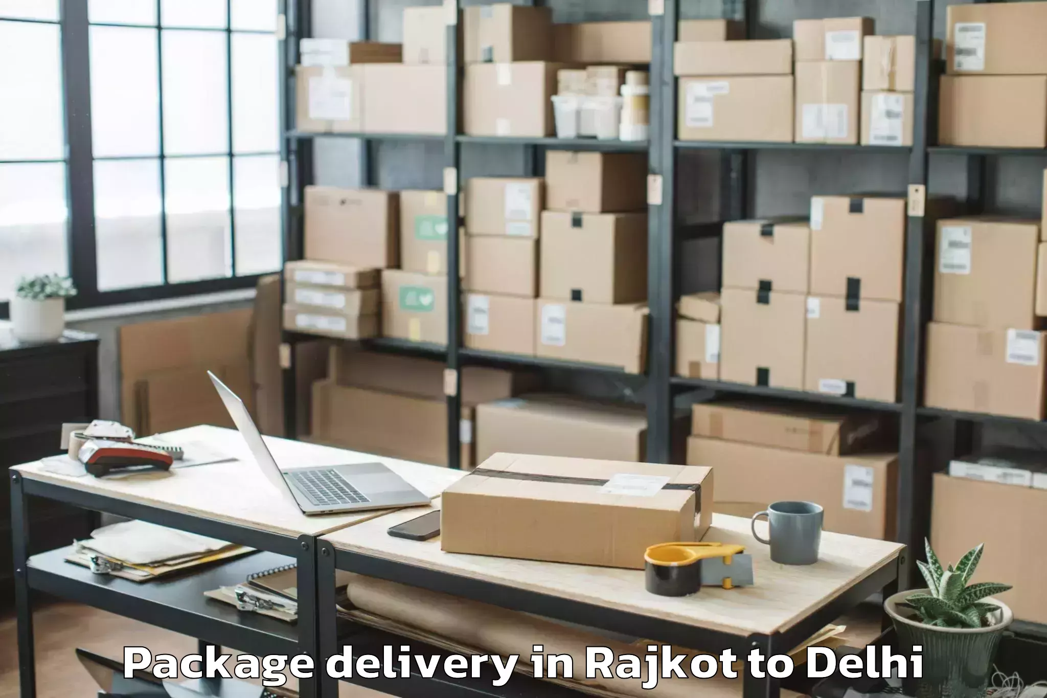 Book Your Rajkot to Alipur Package Delivery Today